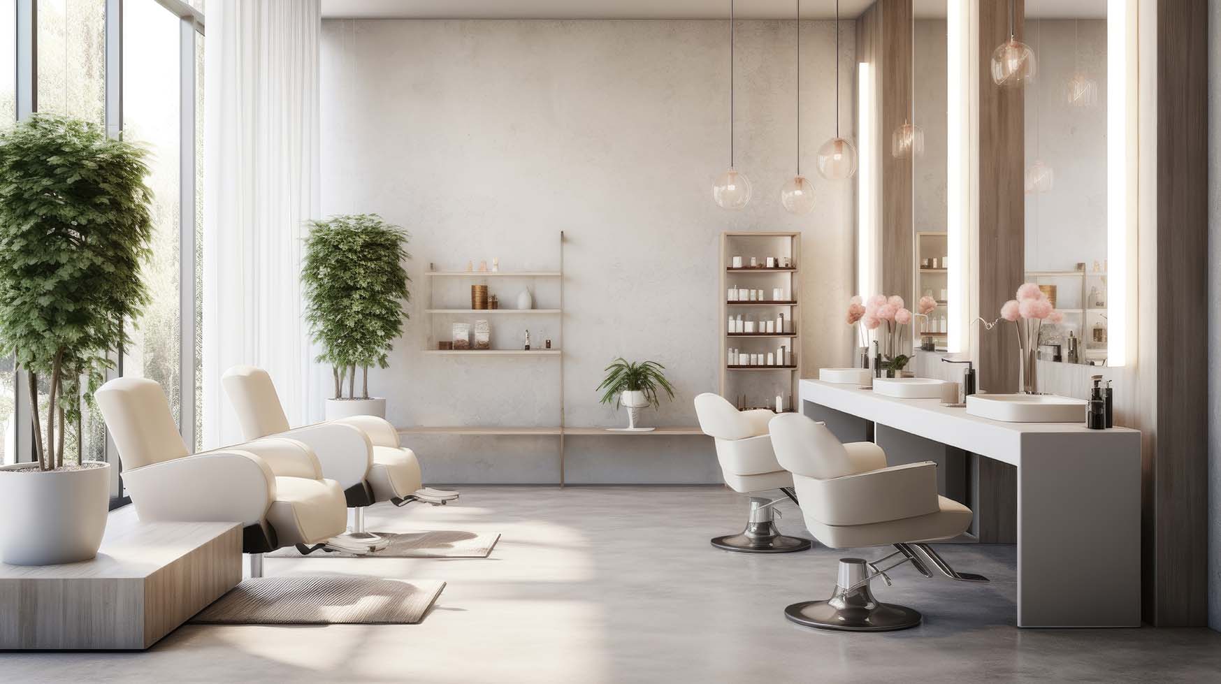 Image of modern minimalistic salon